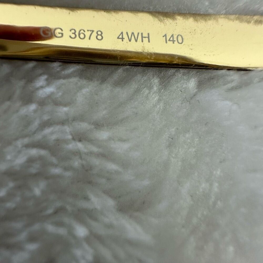 Gucci Women's Eyeglass Frames Style 3678 Rectangular Frame Black Silver Large Lu - Picture 3 of 9